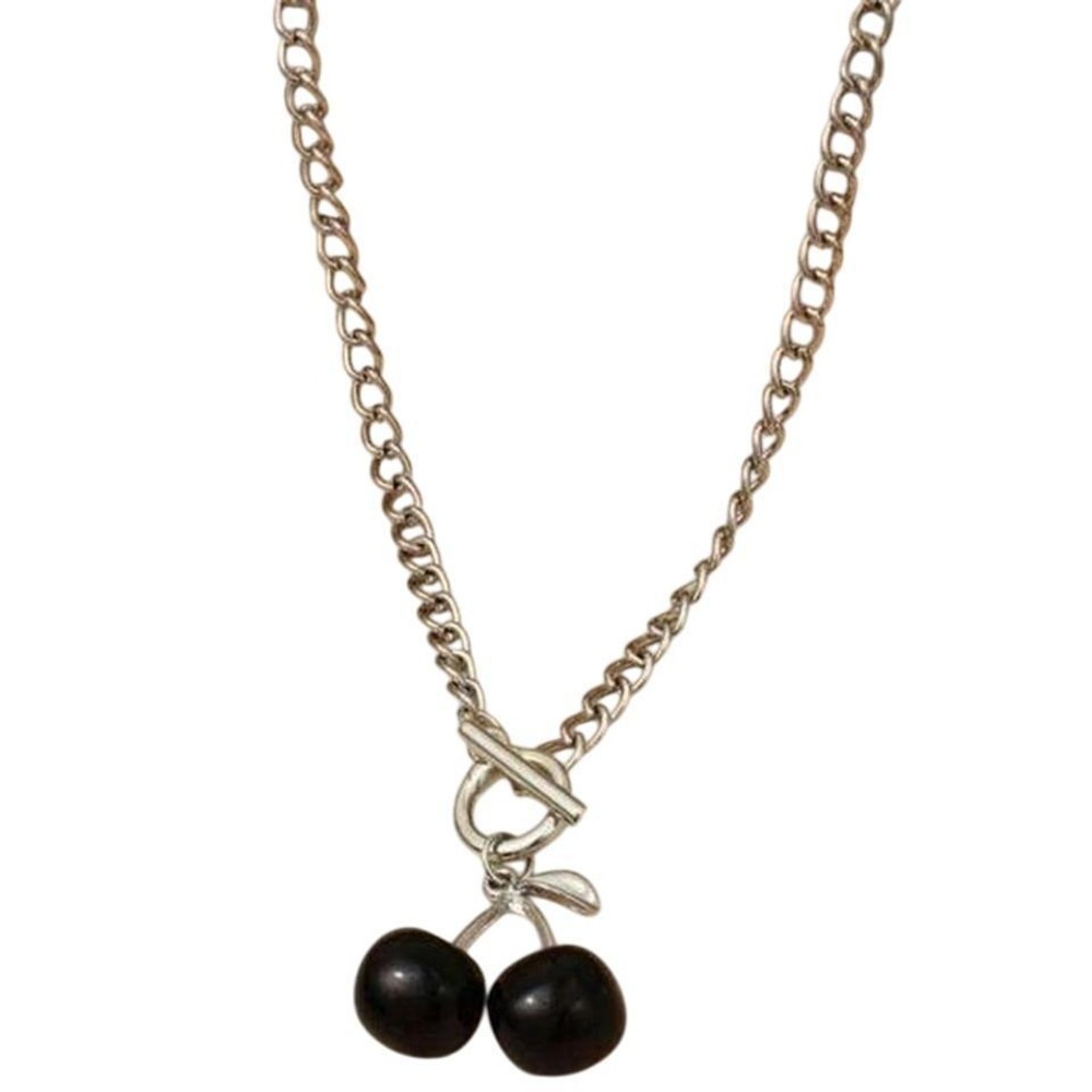 Black Cherry‎ pendant silver necklace NWT SKUJ036
